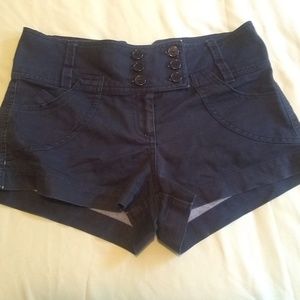 High-Waisted Black Shorts